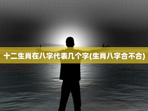 十二生肖在八字代表几个字(生肖八字合不合)