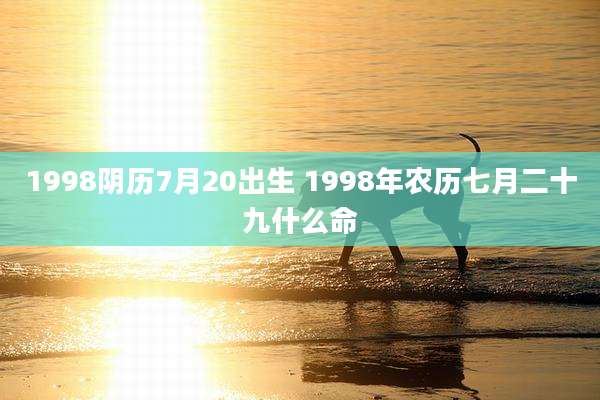 1998阴历7月20出生 1998年农历七月二十九什么命
