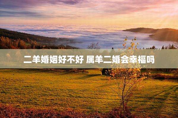 二羊婚姻好不好 属羊二婚会幸福吗