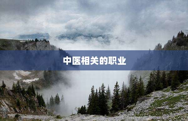中医相关的职业