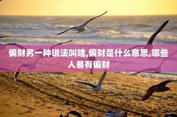 偏财另一种说法叫啥,偏财是什么意思,哪些人易有偏财