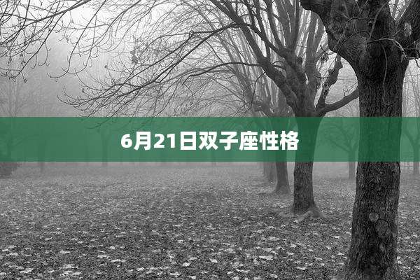 6月21日双子座性格