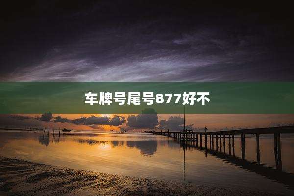 车牌号尾号877好不