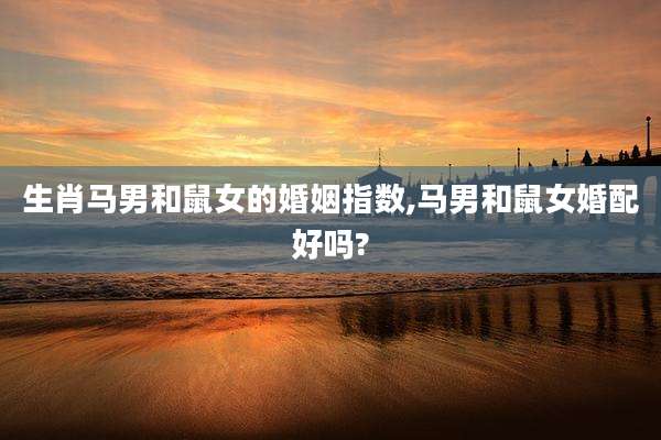 生肖马男和鼠女的婚姻指数,马男和鼠女婚配好吗?