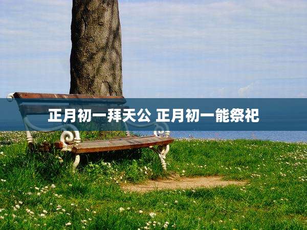 正月初一拜天公 正月初一能祭祀