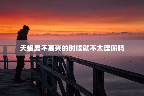 天蝎男不高兴的时候就不太理你吗