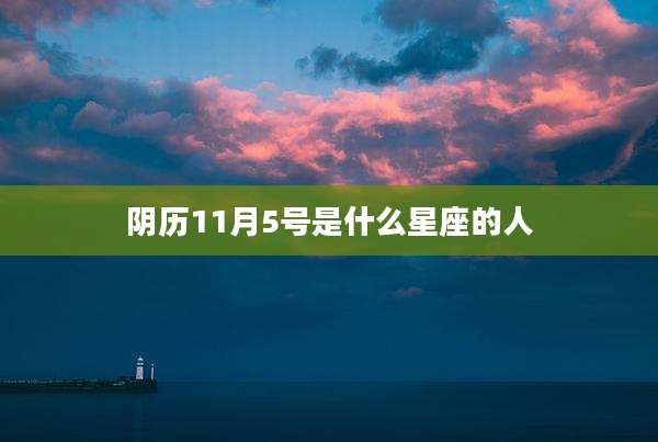 阴历11月5号是什么星座的人