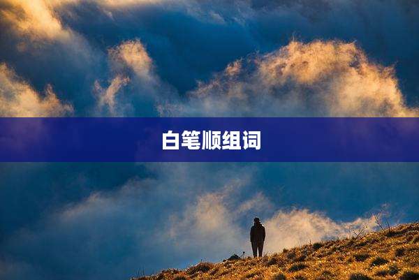 白笔顺组词