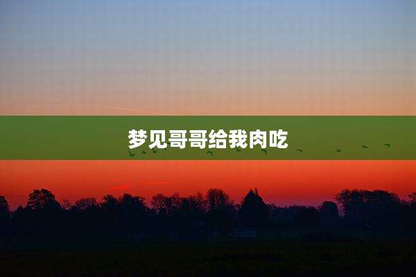 梦见哥哥给我肉吃