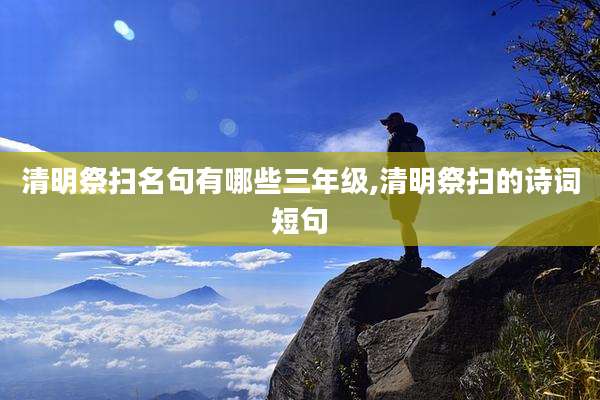 清明祭扫名句有哪些三年级,清明祭扫的诗词短句