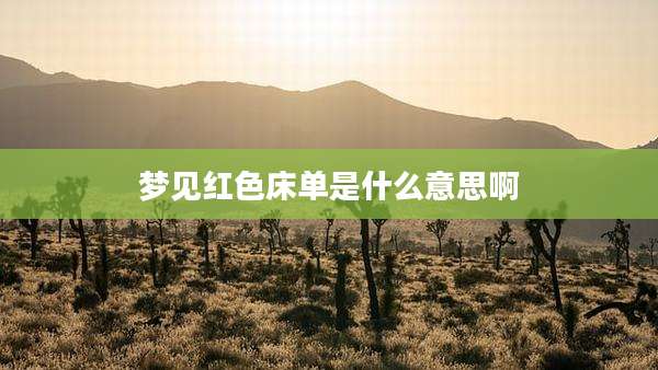 梦见红色床单是什么意思啊