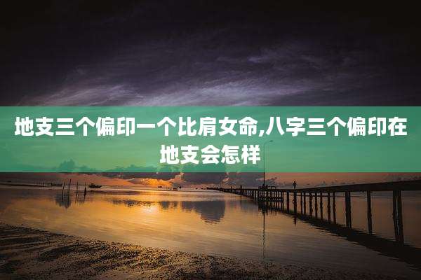 地支三个偏印一个比肩女命,八字三个偏印在地支会怎样