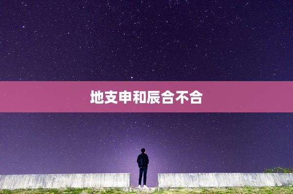 地支申和辰合不合