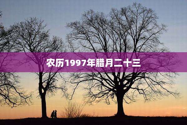 农历1997年腊月二十三