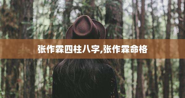 张作霖四柱八字,张作霖命格