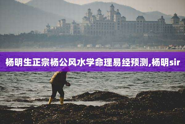 杨明生正宗杨公风水学命理易经预测,杨明sir