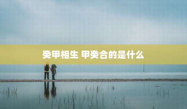 癸甲相生 甲癸合的是什么