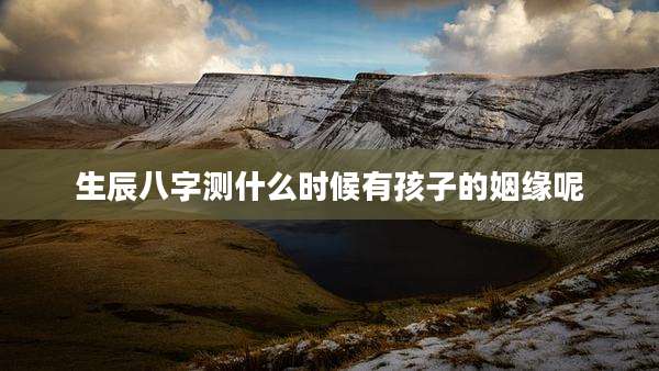 生辰八字测什么时候有孩子的姻缘呢