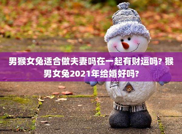 男猴女兔适合做夫妻吗在一起有财运吗? 猴男女兔2021年给婚好吗?