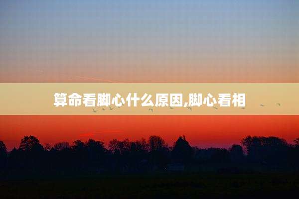 算命看脚心什么原因,脚心看相