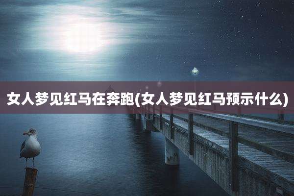 女人梦见红马在奔跑(女人梦见红马预示什么)