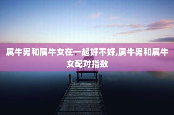 属牛男和属牛女在一起好不好,属牛男和属牛女配对指数
