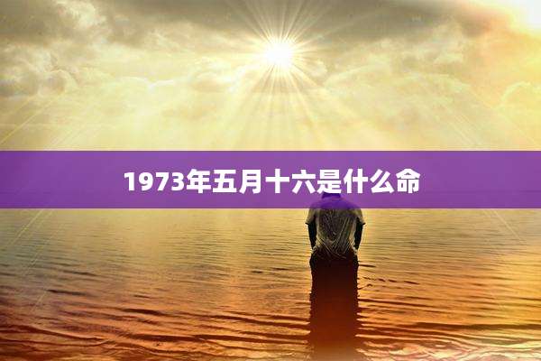 1973年五月十六是什么命