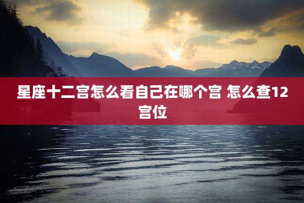 星座十二宫怎么看自己在哪个宫 怎么查12宫位