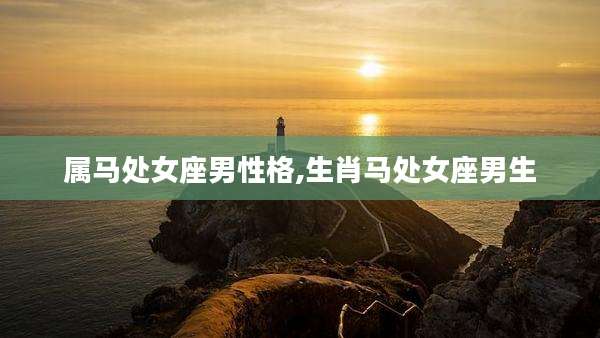 属马处女座男性格,生肖马处女座男生