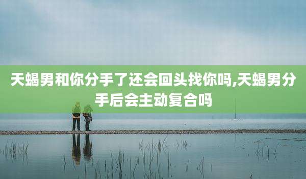 天蝎男和你分手了还会回头找你吗,天蝎男分手后会主动复合吗