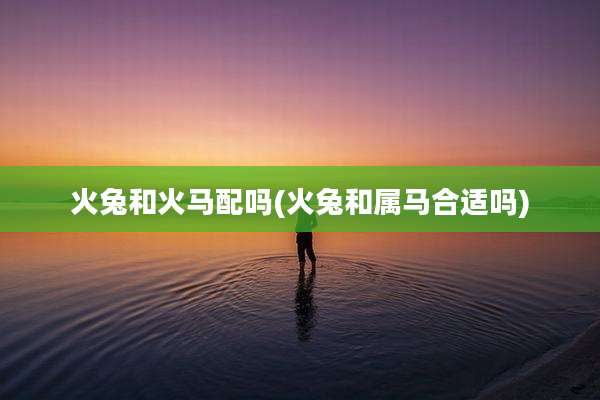 火兔和火马配吗(火兔和属马合适吗)