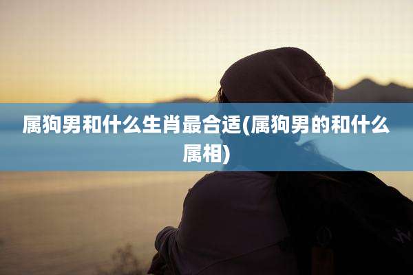 属狗男和什么生肖最合适(属狗男的和什么属相)