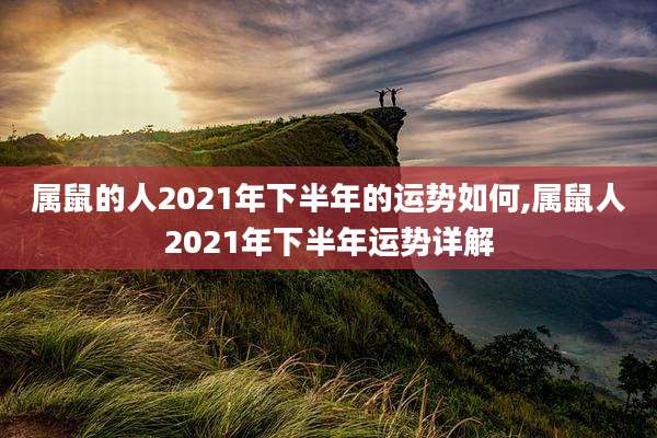 属鼠的人2021年下半年的运势如何,属鼠人2021年下半年运势详解