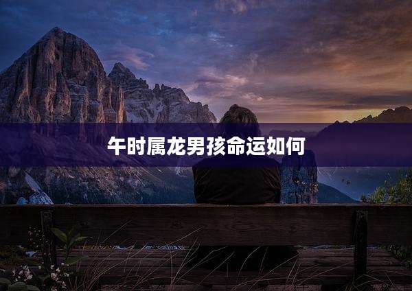 午时属龙男孩命运如何