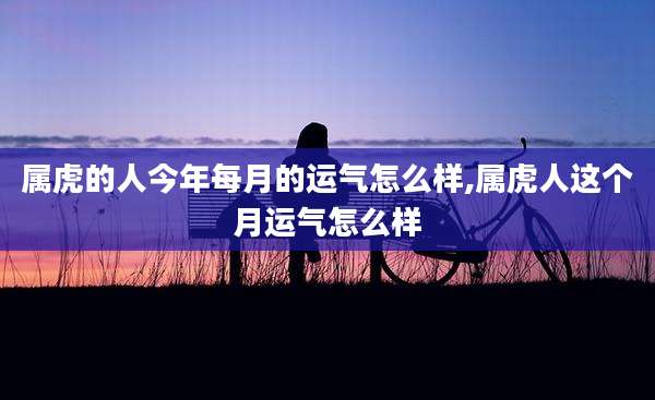 属虎的人今年每月的运气怎么样,属虎人这个月运气怎么样