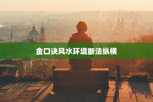 金口诀风水环境断法纵横