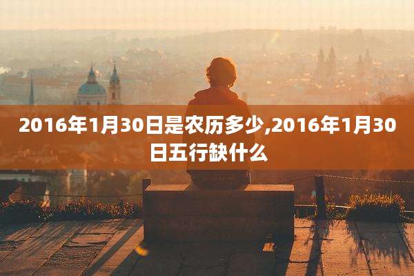 2016年1月30日是农历多少,2016年1月30日五行缺什么