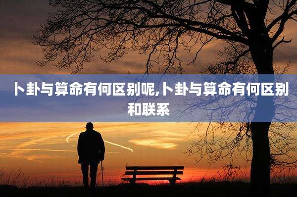 卜卦与算命有何区别呢,卜卦与算命有何区别和联系