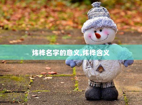 炜桦名字的意义,炜桦含义