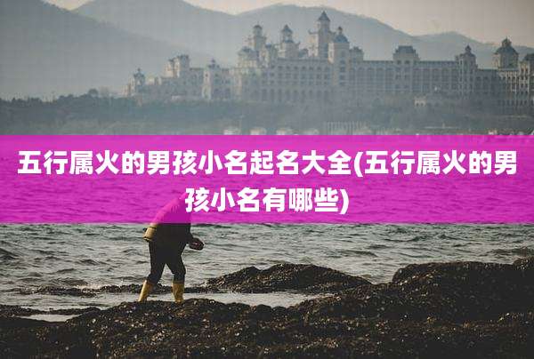 五行属火的男孩小名起名大全(五行属火的男孩小名有哪些)