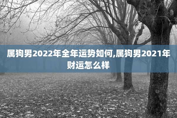 属狗男2022年全年运势如何,属狗男2021年财运怎么样