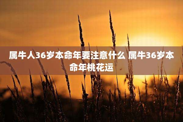 属牛人36岁本命年要注意什么 属牛36岁本命年桃花运