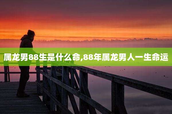 属龙男88生是什么命,88年属龙男人一生命运