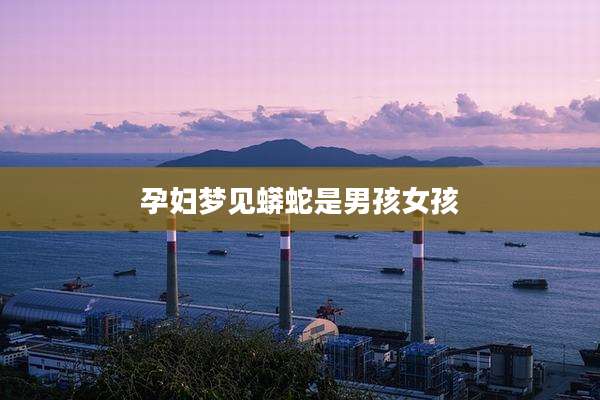 孕妇梦见蟒蛇是男孩女孩