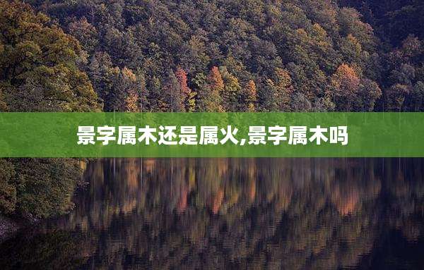 景字属木还是属火,景字属木吗