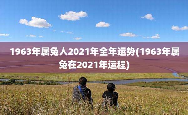1963年属兔人2021年全年运势(1963年属兔在2021年运程)