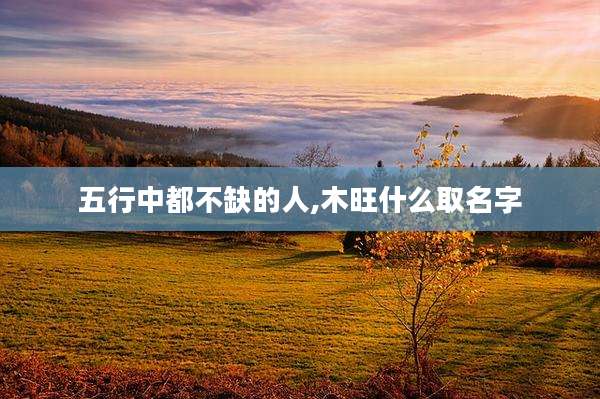 五行中都不缺的人,木旺什么取名字