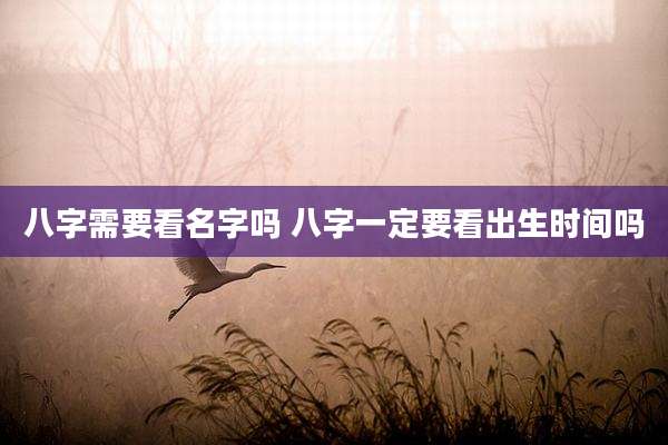 八字需要看名字吗 八字一定要看出生时间吗