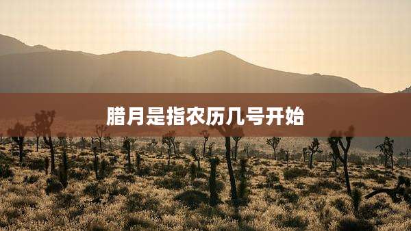 腊月是指农历几号开始