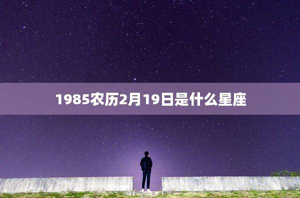 1985农历2月19日是什么星座